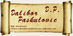 Dalibor Paskulović vizit kartica
